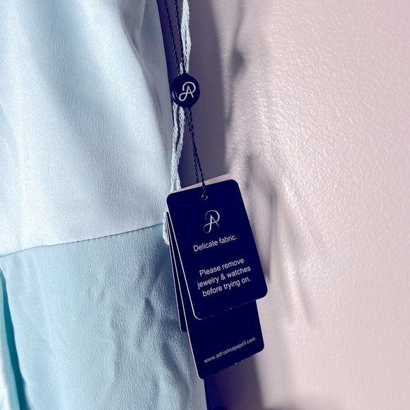 Adrianna Papell Womens Blue Halter Ruffled Formal Evening Dress Gown NWT… - Picture 11 of 14